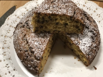 Torta alla zucca con gocce di cioccolato