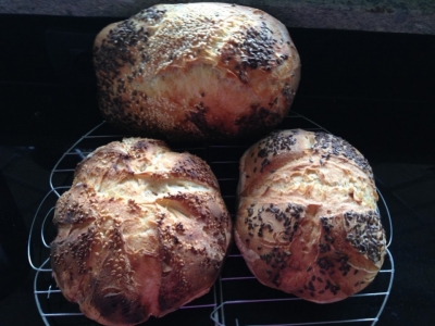 Pane con farina integrale e semi, con biga e licoli
