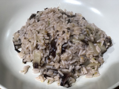 Risotto al radicchio di Chioggia con vino rosso